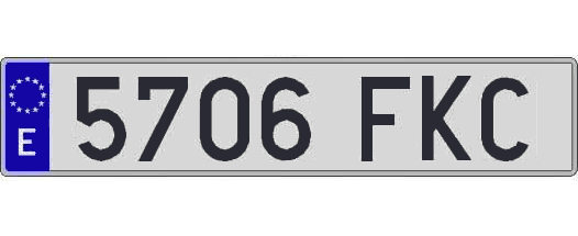 5706FKC matricula larga