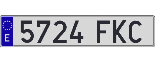 5724FKC matricula larga