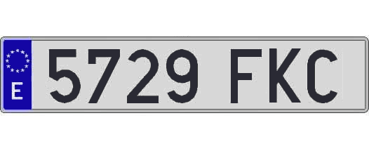 5729FKC matricula larga