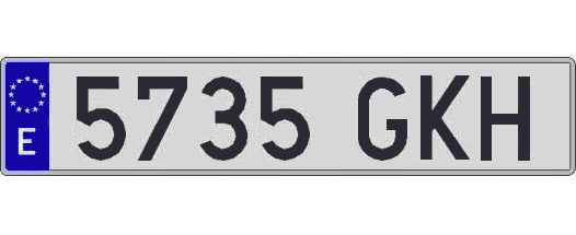 5735GKH matricula larga