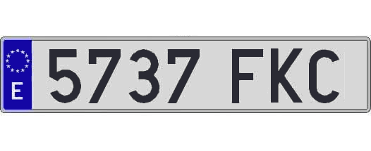 5737FKC matricula larga