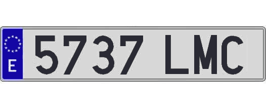 5737LMC matricula larga