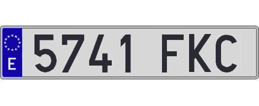5741FKC matricula larga