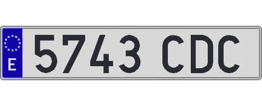 5743CDC matricula larga
