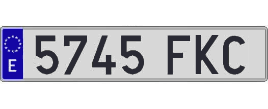 5745FKC matricula larga