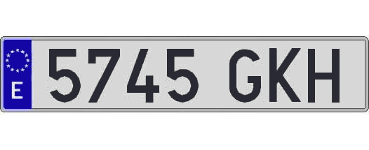 5745GKH matricula larga