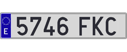 5746FKC matricula larga