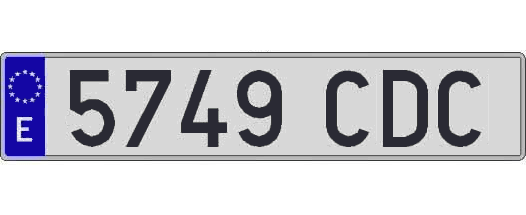 5749CDC matricula larga