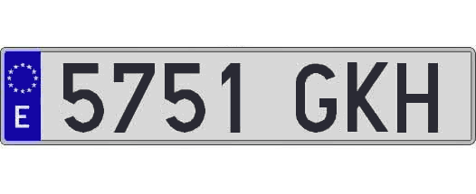 5751GKH matricula larga