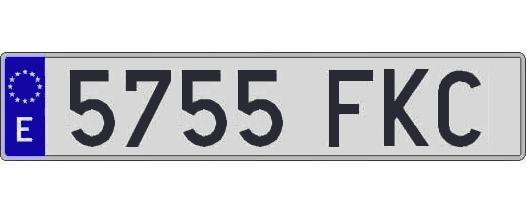 5755FKC matricula larga