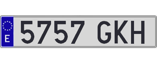 5757GKH matricula larga