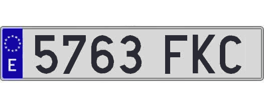 5763FKC matricula larga