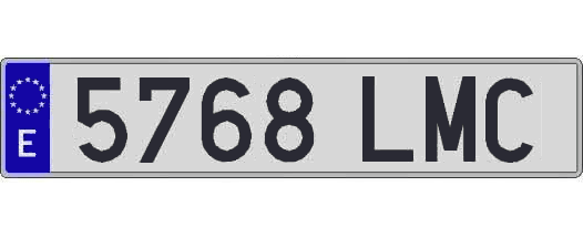 5768LMC matricula larga