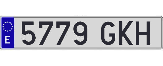 5779GKH matricula larga
