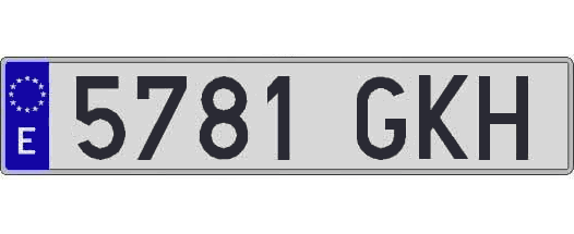 5781GKH matricula larga