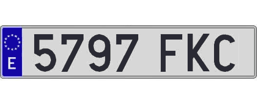 5797FKC matricula larga