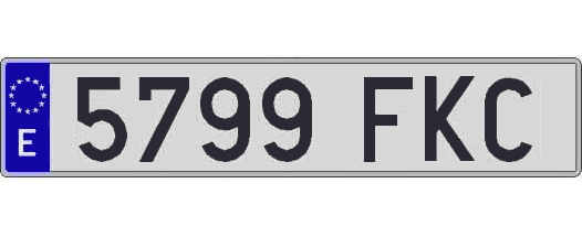 5799FKC matricula larga