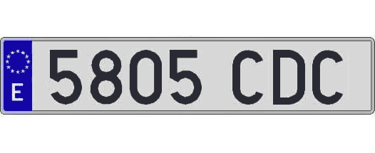 5805CDC matricula larga