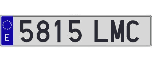 5815LMC matricula larga