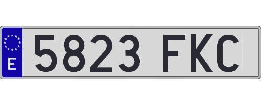 5823FKC matricula larga