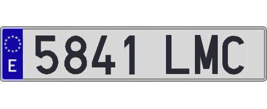 5841LMC matricula larga