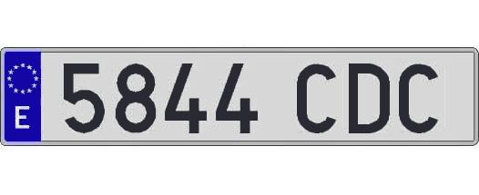 5844CDC matricula larga