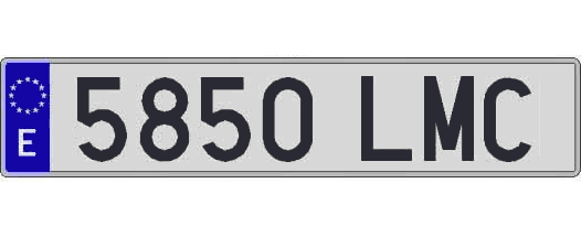 5850LMC matricula larga