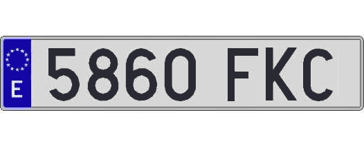 5860FKC matricula larga