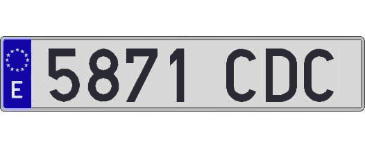 5871CDC matricula larga
