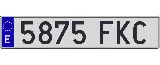 5875FKC matricula larga