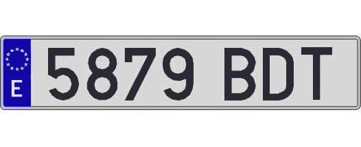 5879BDT matricula larga