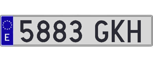 5883GKH matricula larga