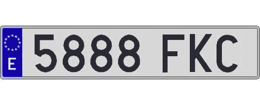 5888FKC matricula larga