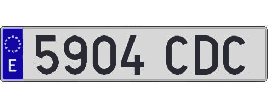 5904CDC matricula larga