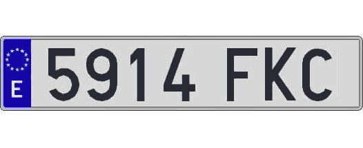 5914FKC matricula larga