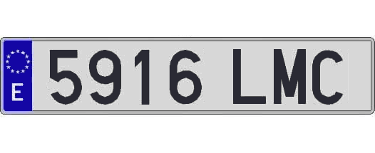 5916LMC matricula larga