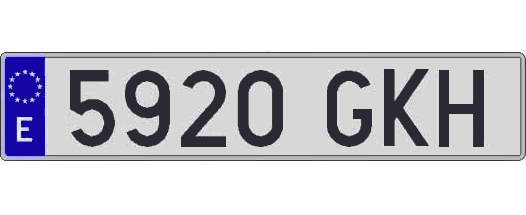 5920GKH matricula larga