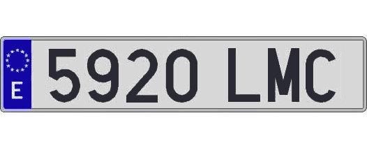 5920LMC matricula larga