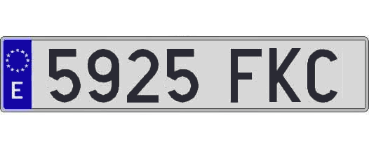5925FKC matricula larga
