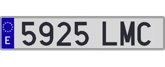 5925LMC matricula larga