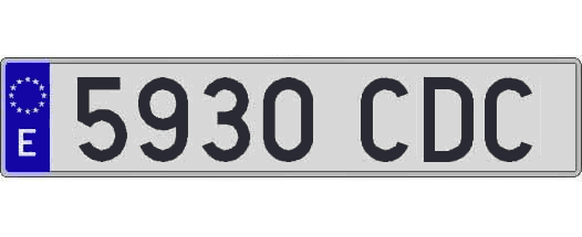 5930CDC matricula larga