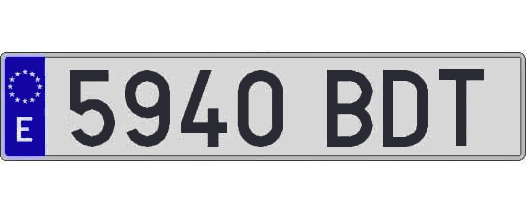5940BDT matricula larga