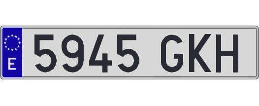 5945GKH matricula larga