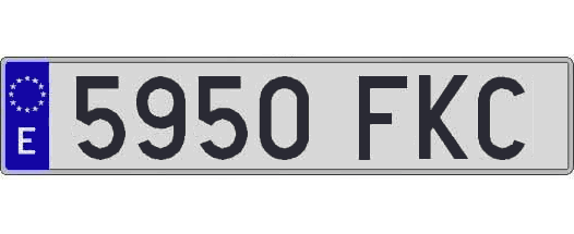 5950FKC matricula larga