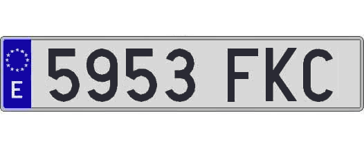 5953FKC matricula larga
