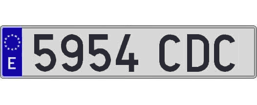 5954CDC matricula larga