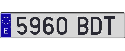 5960BDT matricula larga