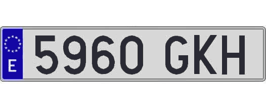 5960GKH matricula larga