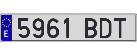 5961BDT matricula larga
