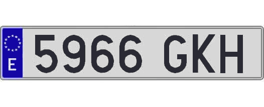 5966GKH matricula larga